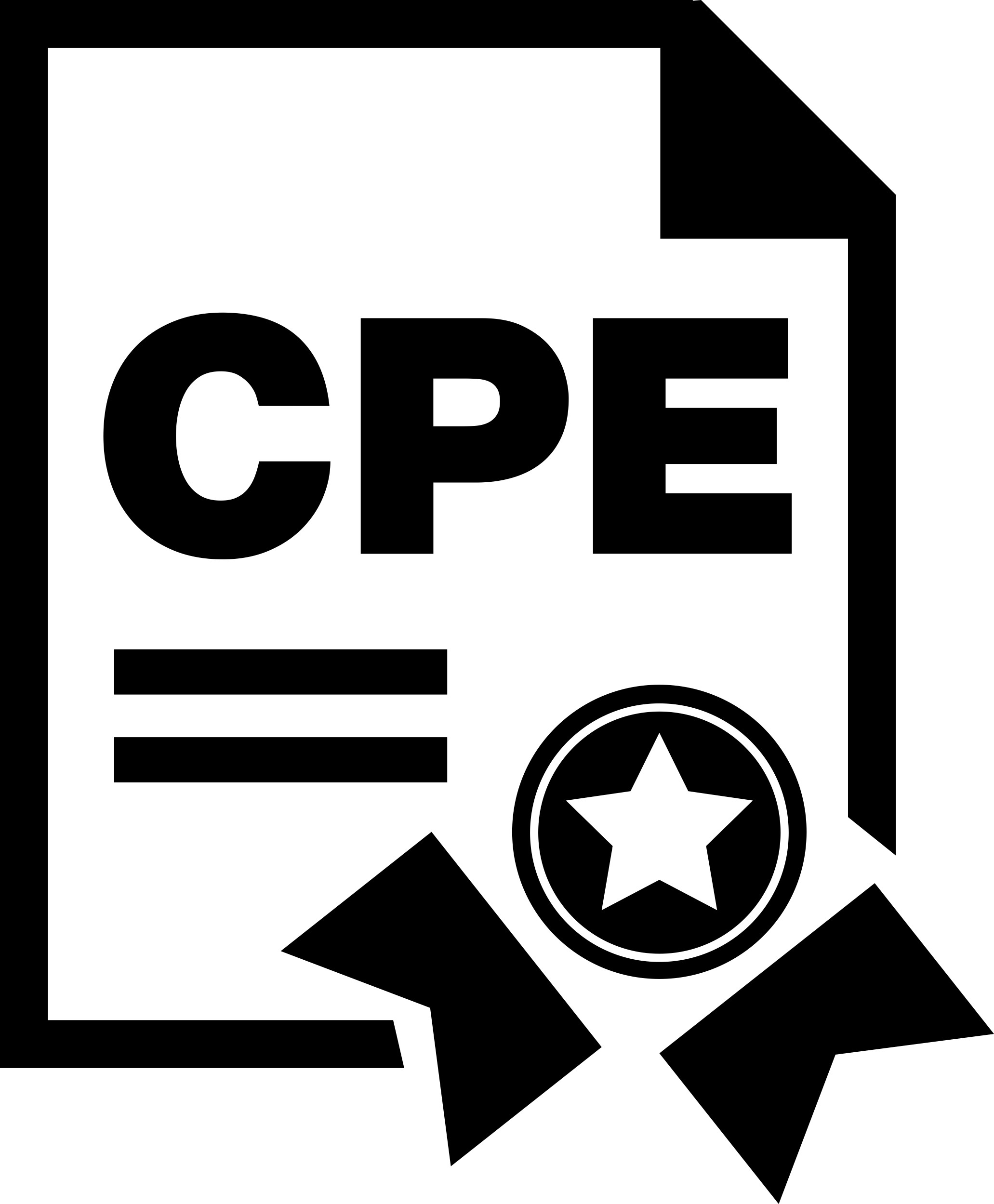 Education Certificate With Letters Cpe And A Ribbon Contour Svg Vector Free Vectors